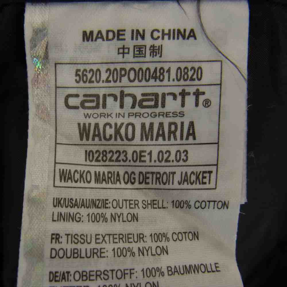 WACKO MARIA ワコマリア Carhartt WIP OG DETROIT JACKET カーハート デトロイト ジャケット イエロー系 L【中古】