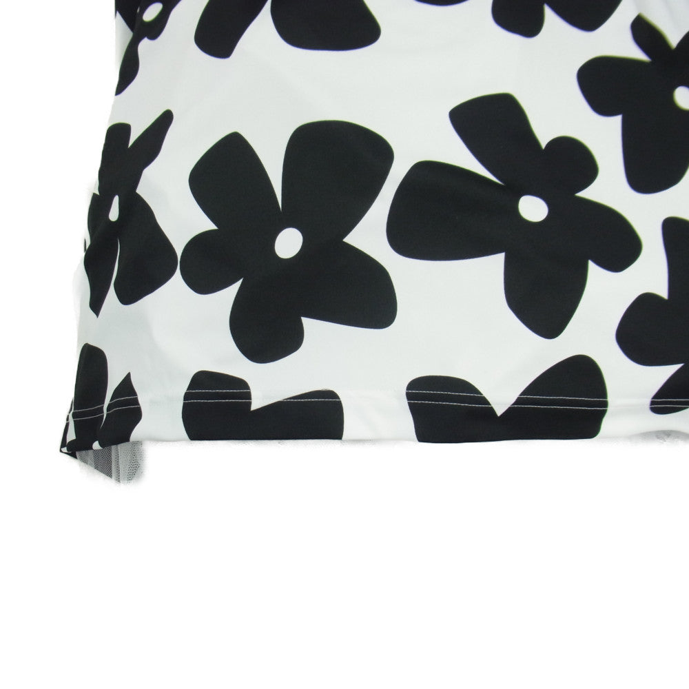 COMME des GARCONS コムデギャルソン 本ライン 22SS GI-T021 チュールレイヤード ノースリーブ フローラル ドレス  ホワイト系 S【新古品】【未使用】【中古】