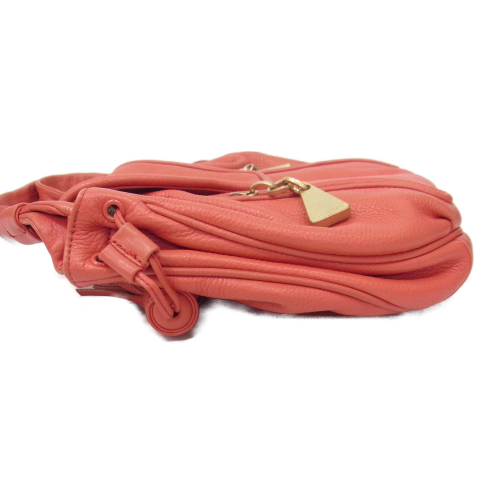 SEE BY CHLOE シーバイクロエ タッセル フラップ レザー ショルダー バッグ オレンジ系【中古】