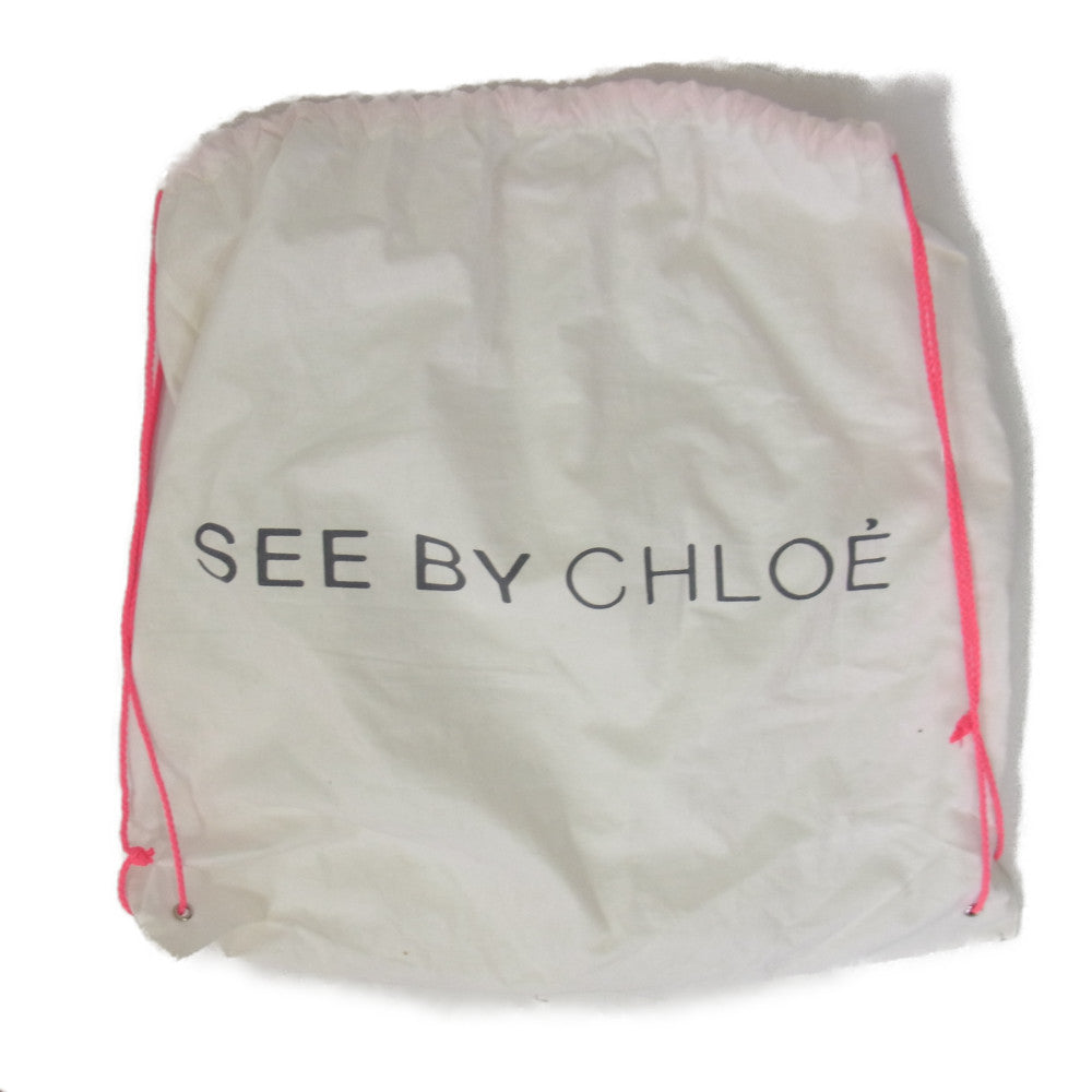 SEE BY CHLOE シーバイクロエ タッセル フラップ レザー ショルダー バッグ オレンジ系【中古】