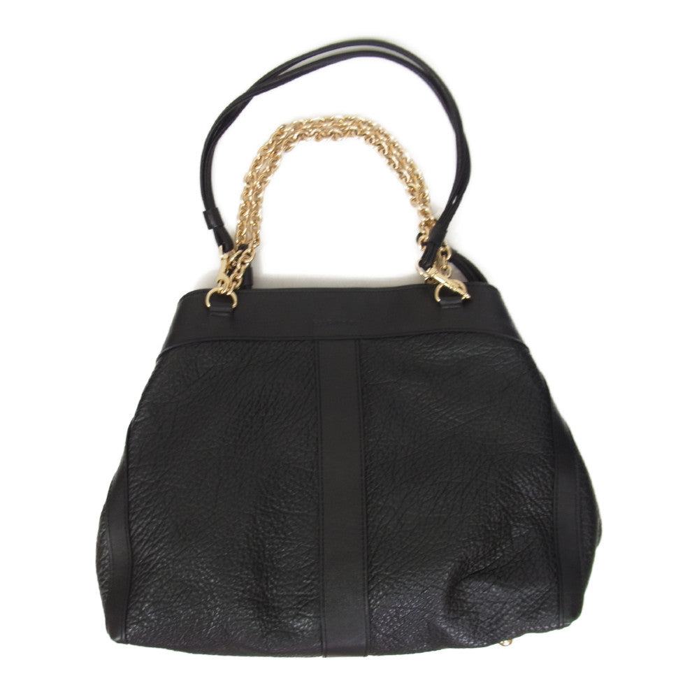 SEE BY CHLOE シーバイクロエ 2WAY チェーン ショルダー ハンド バッグ  ブラック系【中古】