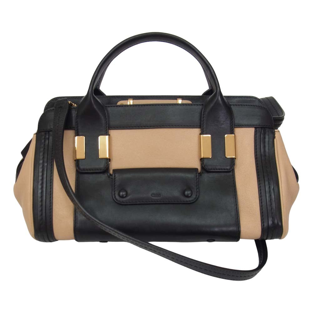 Chloe クロエ ALICE アリス 2WAY レザー ショルダー ハンド バッグ  ブラック系【中古】