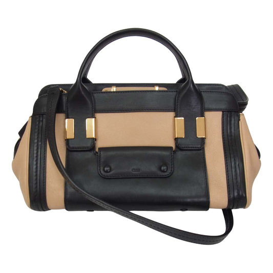Chloe クロエ ALICE アリス 2WAY レザー ショルダー ハンド バッグ  ブラック系【中古】