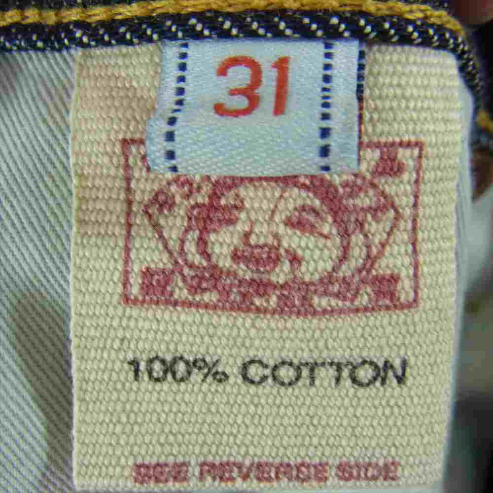 EVISU エヴィス 2008 №3 31×32 ボタンフライ デニム パンツ インディゴブルー系 31【美品】【中古】