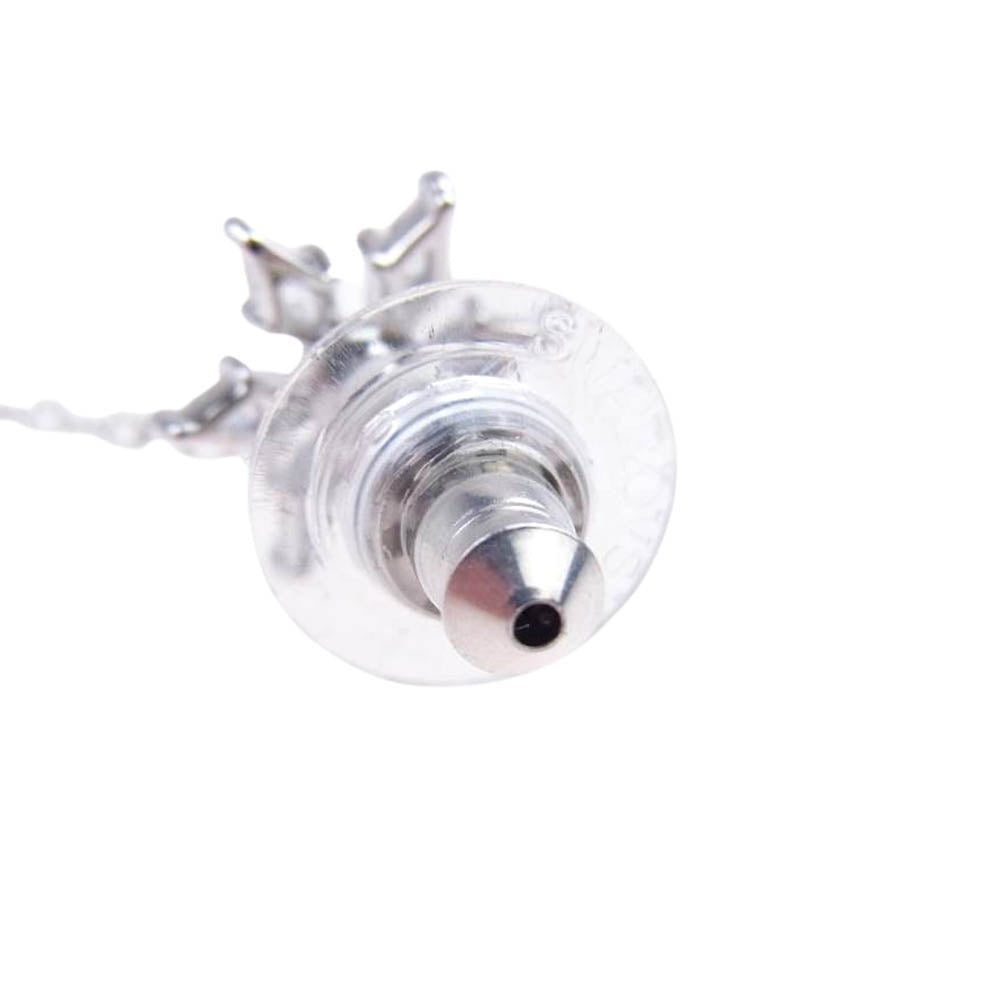 スワロフスキー MAGIC CHAIN PIERCED マジック チェーン ドロップ ピアス イヤリング 雪 星 シルバー系【中古】