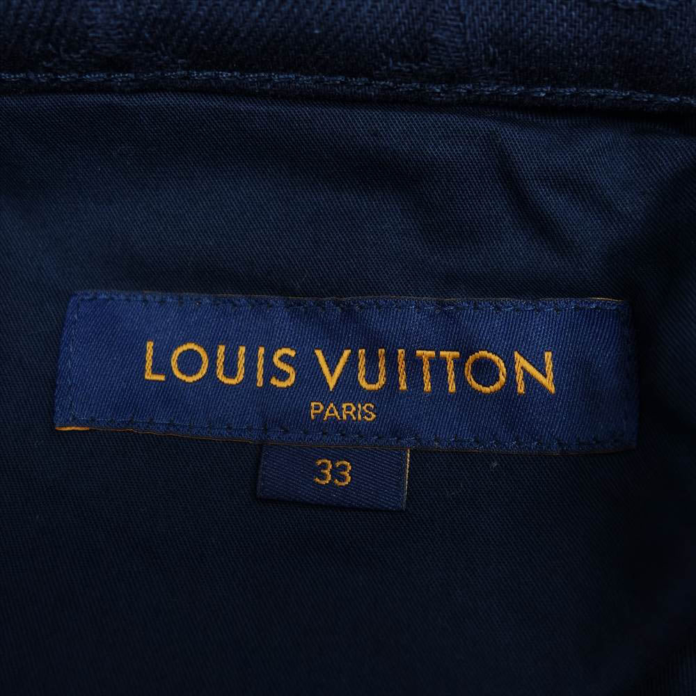 LOUIS VUITTON ルイ・ヴィトン 1A8QZQ ウォーターカラー モノグラム レギュラー デニムパンツ ネイビー系 33【美品】【中古】