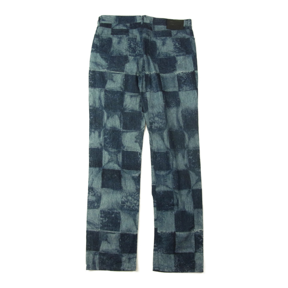 LOUIS VUITTON ルイ・ヴィトン 21AW 1A8X24 ダミエ ソルト プリント デニムパンツ インディゴブルー系 33【美品】【中古】