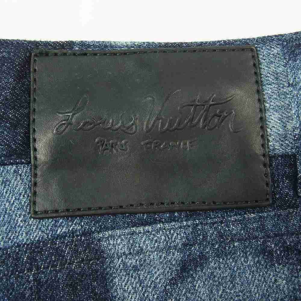 LOUIS VUITTON ルイ・ヴィトン 21AW 1A8X24 ダミエ ソルト プリント デニムパンツ インディゴブルー系 33【美品】【中古】