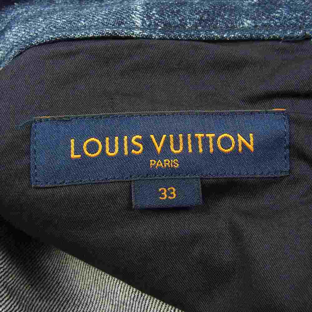 LOUIS VUITTON ルイ・ヴィトン 21AW 1A8X24 ダミエ ソルト プリント デニムパンツ インディゴブルー系 33【美品】【中古】