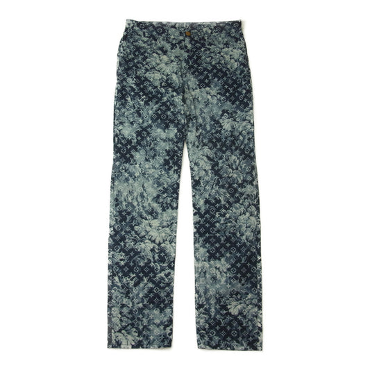 LOUIS VUITTON ルイ・ヴィトン 21SS モノグラム タペストリー デニム パンツ インディゴブルー系 32【美品】【中古】