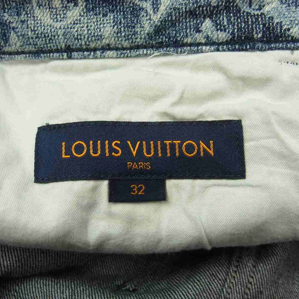LOUIS VUITTON ルイ・ヴィトン 21SS モノグラム タペストリー デニム パンツ インディゴブルー系 32【美品】【中古】