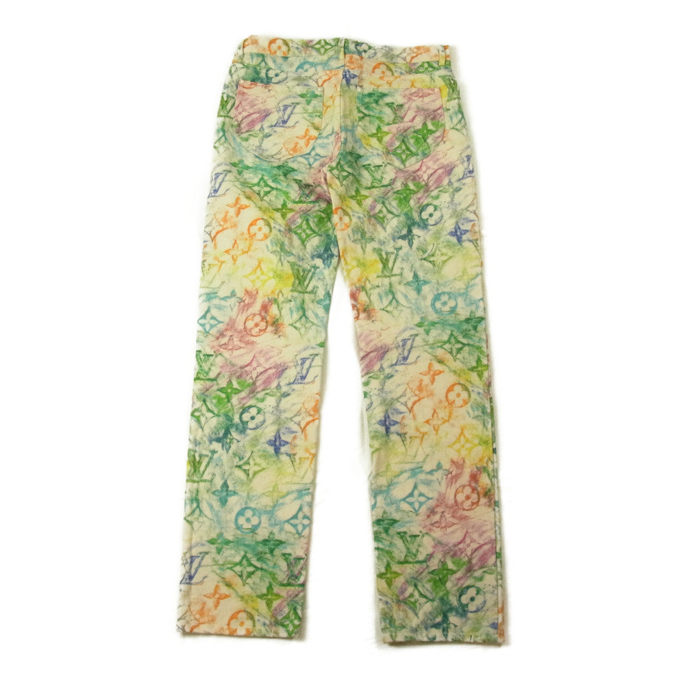 LOUIS VUITTON ルイ・ヴィトン 21SS LV パステル レギュラーデニム モノグラム マルチカラー系 33【美品】【中古】