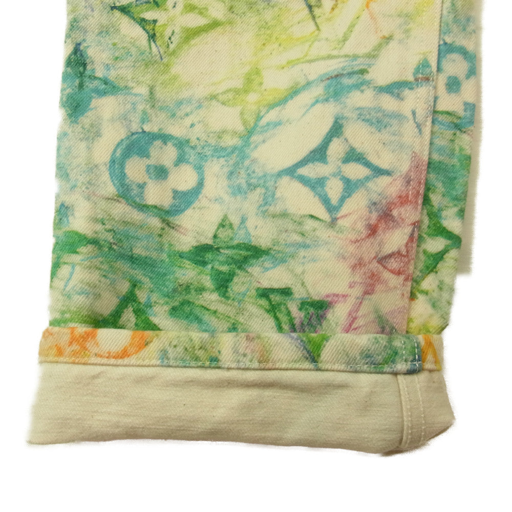 LOUIS VUITTON ルイ・ヴィトン 21SS LV パステル レギュラーデニム モノグラム マルチカラー系 33【美品】【中古】