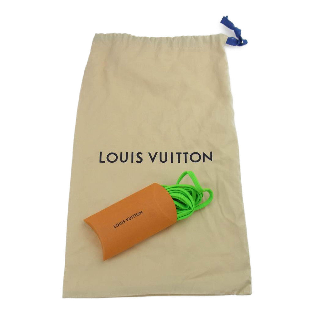 LOUIS VUITTON ルイ・ヴィトン 1A9TRS LV トレイナー ライン スニーカー グリーン グリーン系 8【極上美品】【中古】