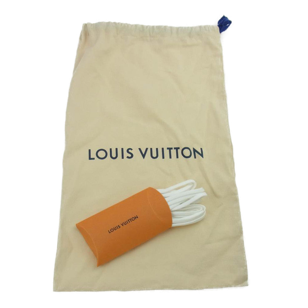 LOUIS VUITTON ルイ・ヴィトン 1A9VNQ LV トレイナー ライン スニーカー ホワイト×グリーン ホワイト系 グリーン系 8【極上美品】【中古】