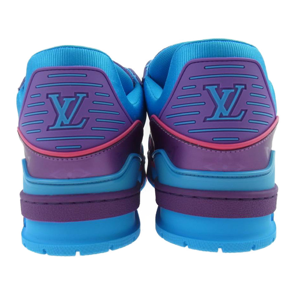 LOUIS VUITTON ルイ・ヴィトン 22SS 1A9JQJ LV トレイナー ライン スニーカー パープル×ブルー パープル系 ブルー系 8【極上美品】【中古】