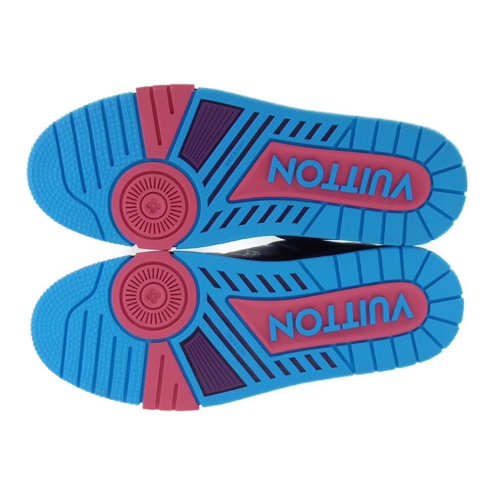 LOUIS VUITTON ルイ・ヴィトン 22SS 1A9JQJ LV トレイナー ライン スニーカー パープル×ブルー パープル系 ブルー系 8【極上美品】【中古】