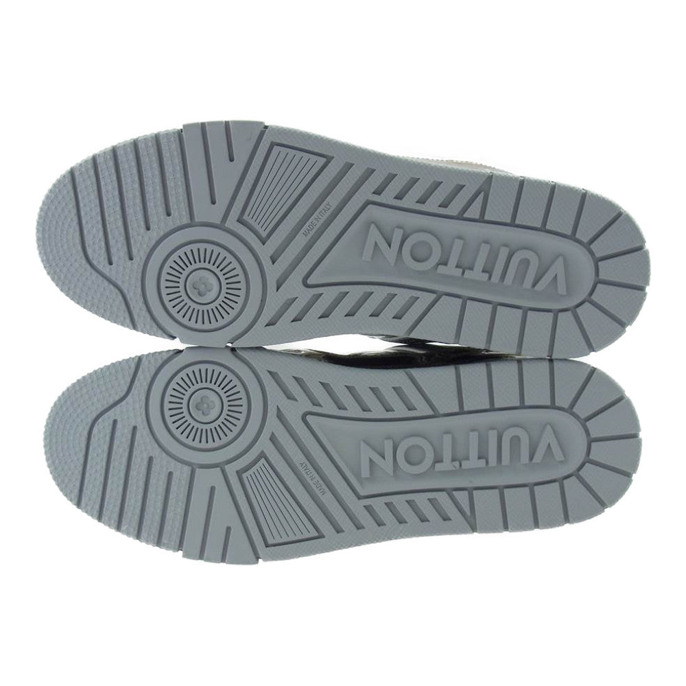 LOUIS VUITTON ルイ・ヴィトン 1A9TR8 LV トレイナーライン ミラー加工 スニーカー シルバー系 8【極上美品】【中古】