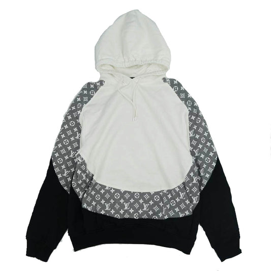 LOUIS VUITTON ルイ・ヴィトン 20SS モノグラムサークルカット フーディ パーカー ホワイト系 L【美品】【中古】