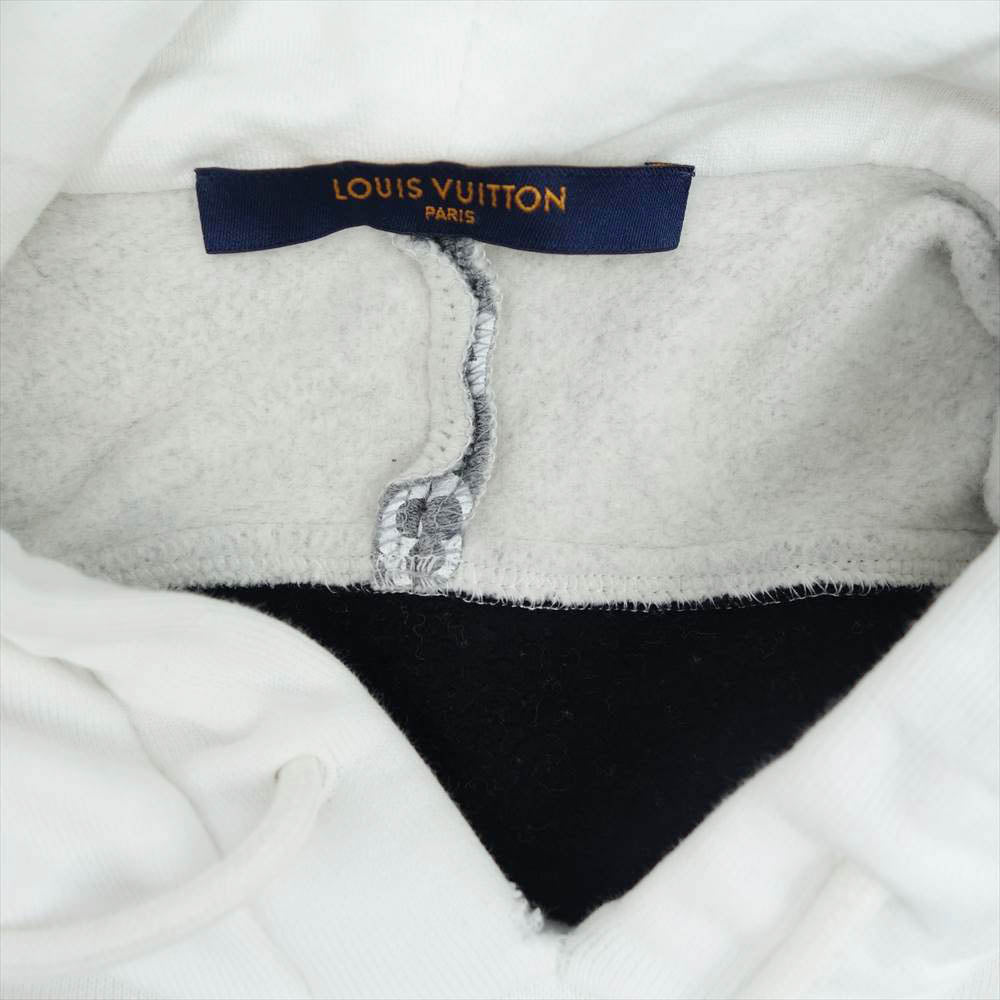 LOUIS VUITTON ルイ・ヴィトン 20SS モノグラムサークルカット フーディ パーカー ホワイト系 L【美品】【中古】
