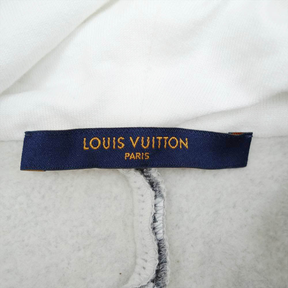 LOUIS VUITTON ルイ・ヴィトン 20SS モノグラムサークルカット フーディ パーカー ホワイト系 L【美品】【中古】