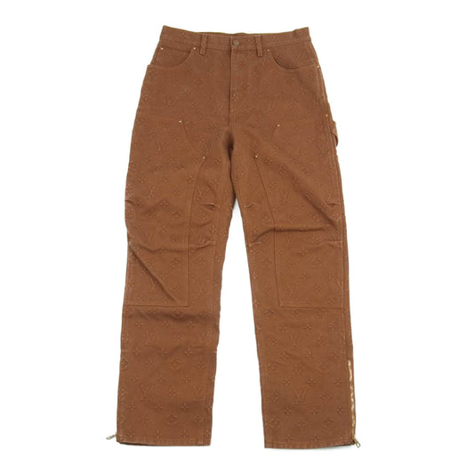 LOUIS VUITTON ルイ・ヴィトン モノグラム ワークウェア デニムパンツ ブラウン系 32【美品】【中古】