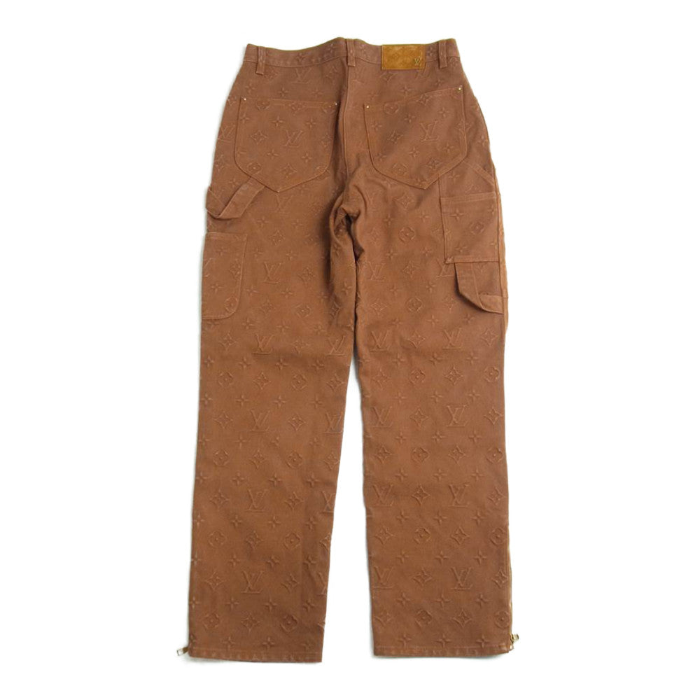 LOUIS VUITTON ルイ・ヴィトン モノグラム ワークウェア デニムパンツ ブラウン系 32【美品】【中古】