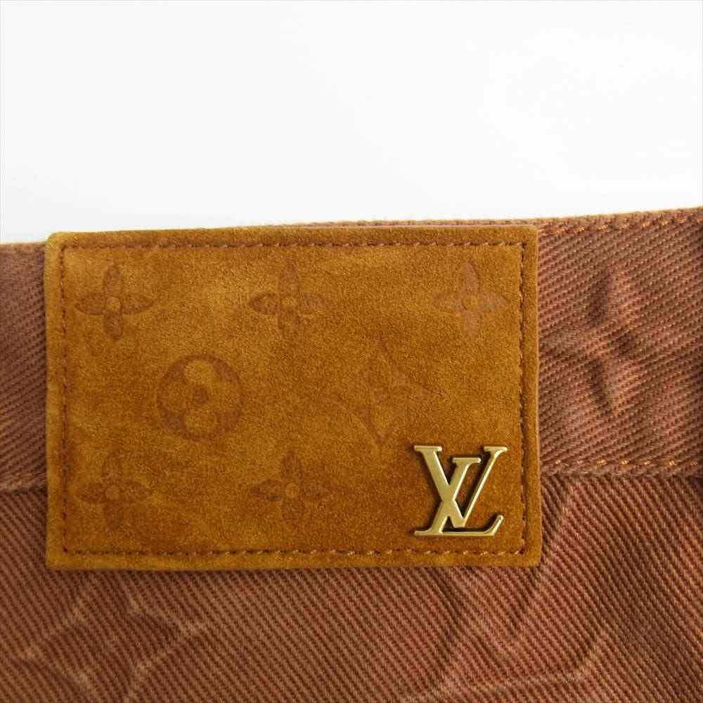 LOUIS VUITTON ルイ・ヴィトン モノグラム ワークウェア デニムパンツ ブラウン系 32【美品】【中古】