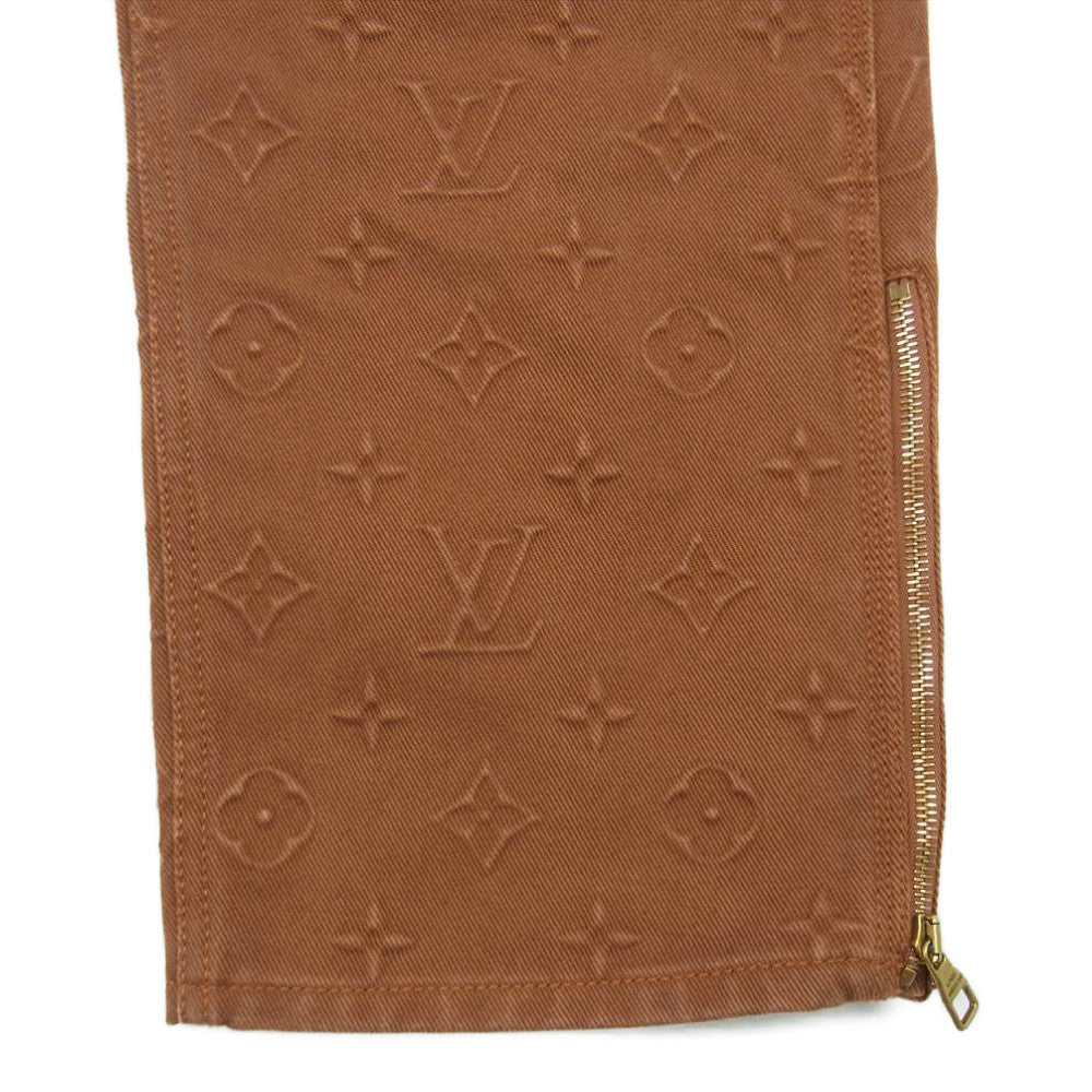 LOUIS VUITTON ルイ・ヴィトン モノグラム ワークウェア デニムパンツ ブラウン系 32【美品】【中古】