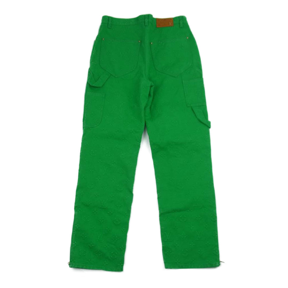LOUIS VUITTON ルイ・ヴィトン モノグラム ワークウェア デニムパンツ グリーン系 32【美品】【中古】