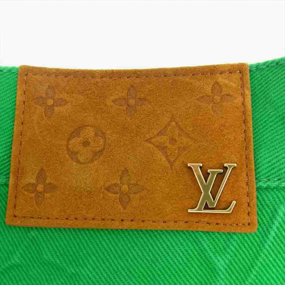 LOUIS VUITTON ルイ・ヴィトン モノグラム ワークウェア デニムパンツ グリーン系 32【美品】【中古】