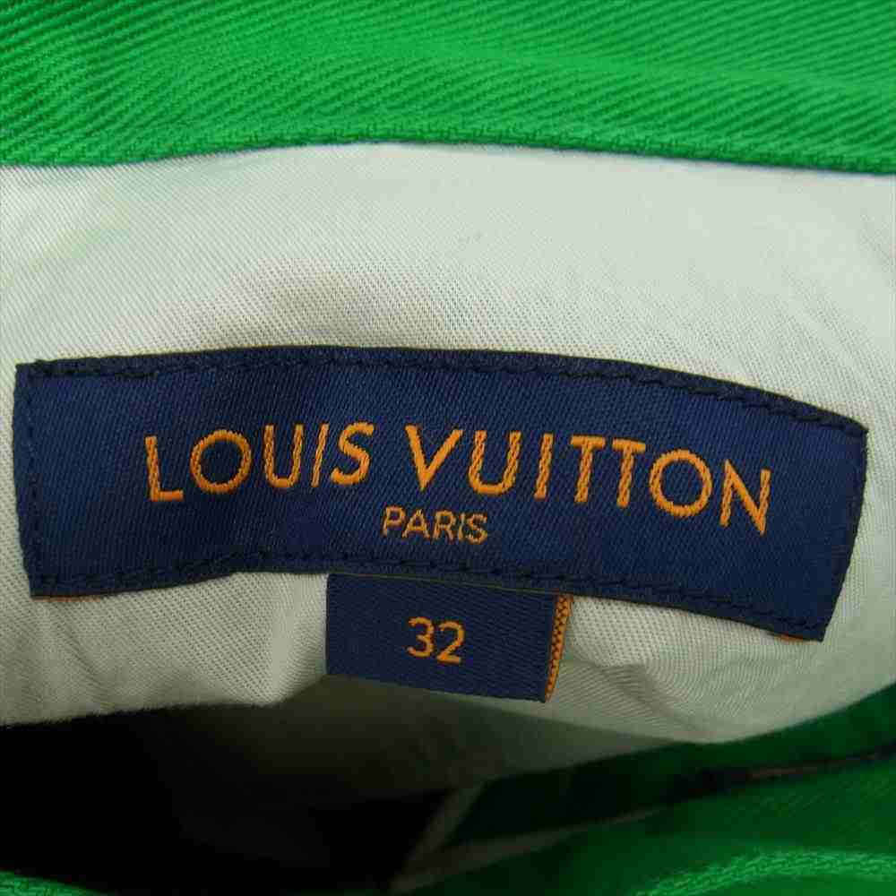 LOUIS VUITTON ルイ・ヴィトン モノグラム ワークウェア デニムパンツ グリーン系 32【美品】【中古】