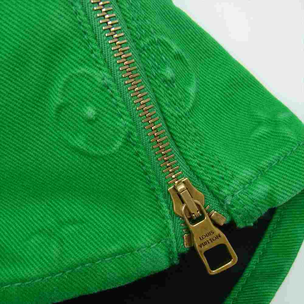 LOUIS VUITTON ルイ・ヴィトン モノグラム ワークウェア デニムパンツ グリーン系 32【美品】【中古】