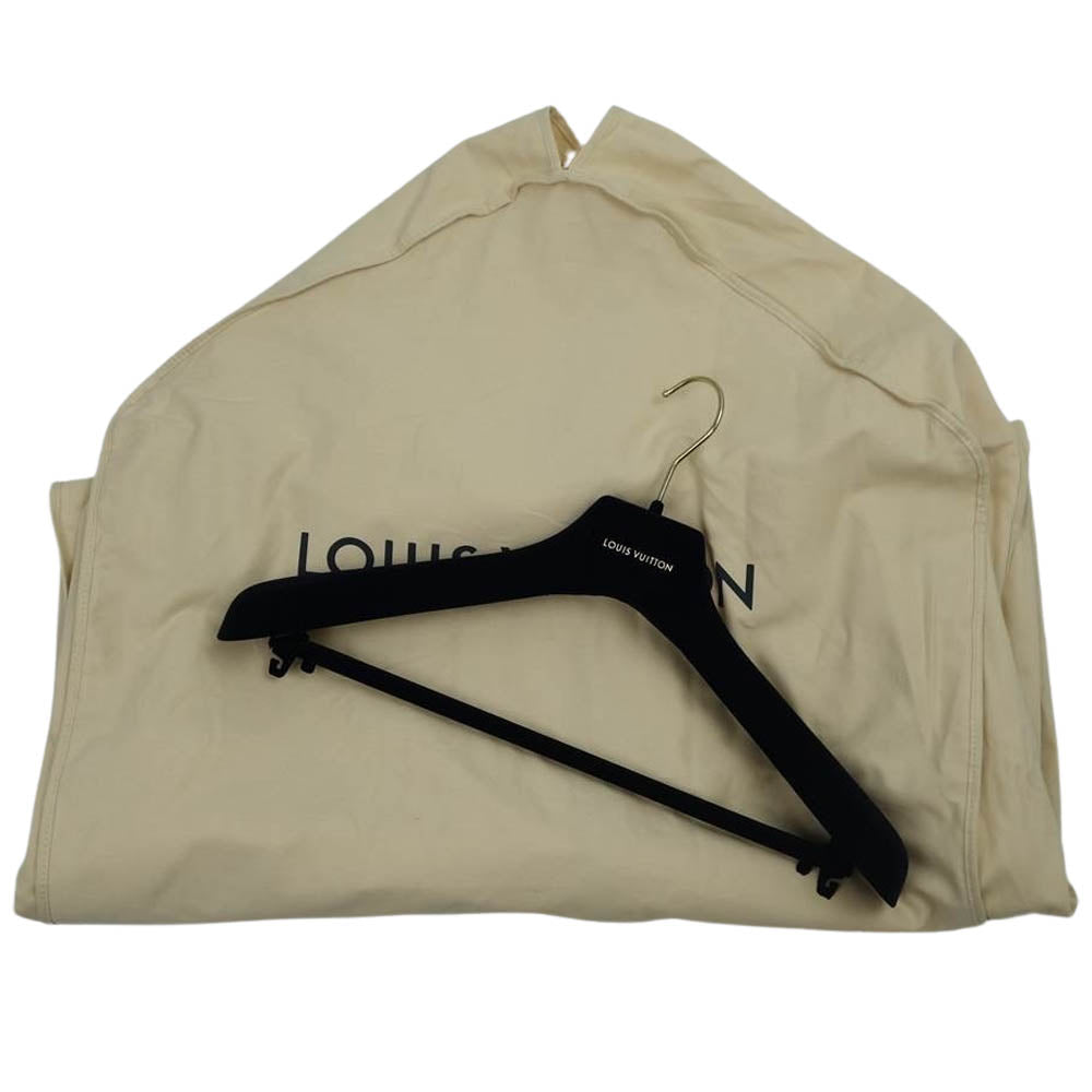 LOUIS VUITTON ルイ・ヴィトン 袖レザー モノグラム デニム ブルゾン ウォーターカラー ネイビー系 54【美品】【中古】