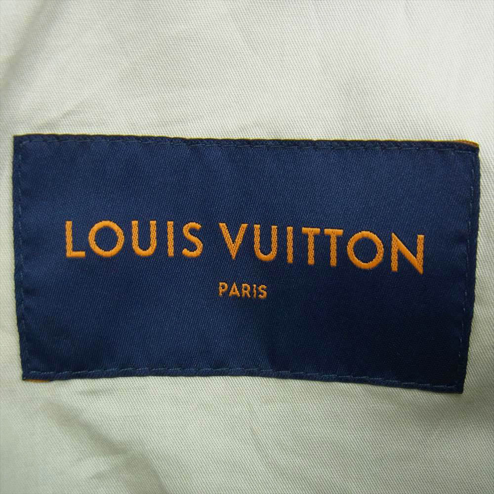 LOUIS VUITTON ルイ・ヴィトン 襟ボア モノグラム ワークウェア デニム ブルゾン グリーン グリーン系 50【美品】【中古】