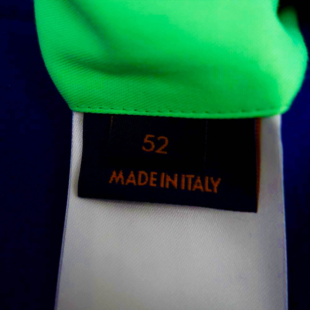 LOUIS VUITTON ルイ・ヴィトン 22SS 1A9UJR ミックス グラディエント レザー ボンバー ジャケット ライトグリーン×ブルー系 52【極上美品】【中古】