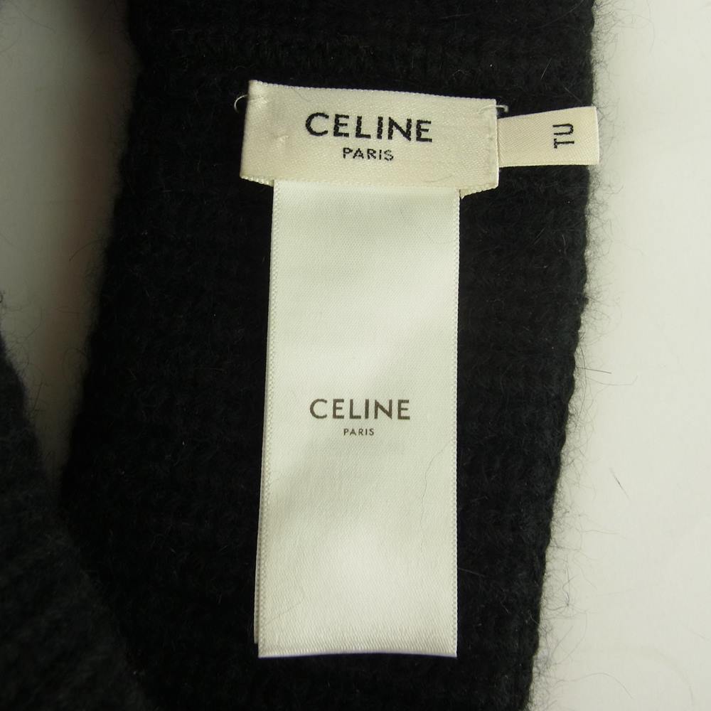 CELINE セリーヌ 2300 2A42R  国内正規品 ロゴ ウール ヘアバンド ブラック系【中古】