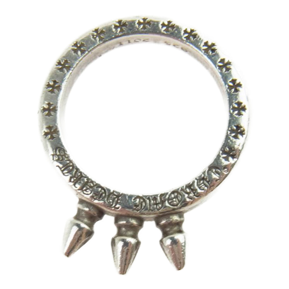 CHROME HEARTS クロムハーツ（原本無） BBY BLL 3SPKS 3スパイク スタッズ リング シルバー系【中古】
