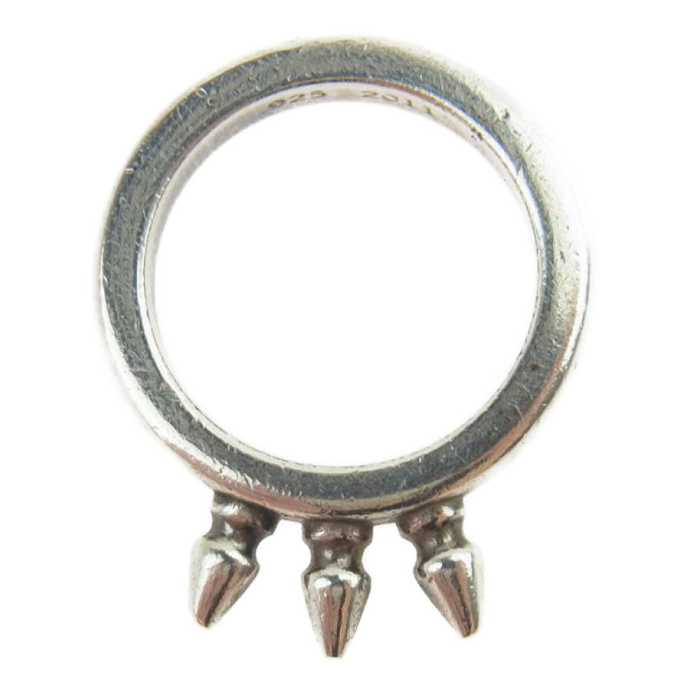 CHROME HEARTS クロムハーツ（原本無） BBY BLL 3SPKS 3スパイク スタッズ リング シルバー系【中古】