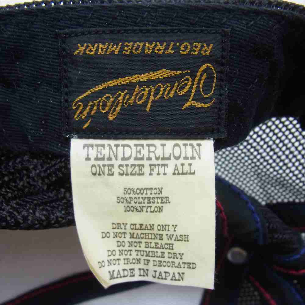 TENDERLOIN テンダーロイン T-TRUCKER CAP MESH BS ボルネオスカル トラッカー メッシュ キャップ ブラック系 ONESIZEFITALL【中古】