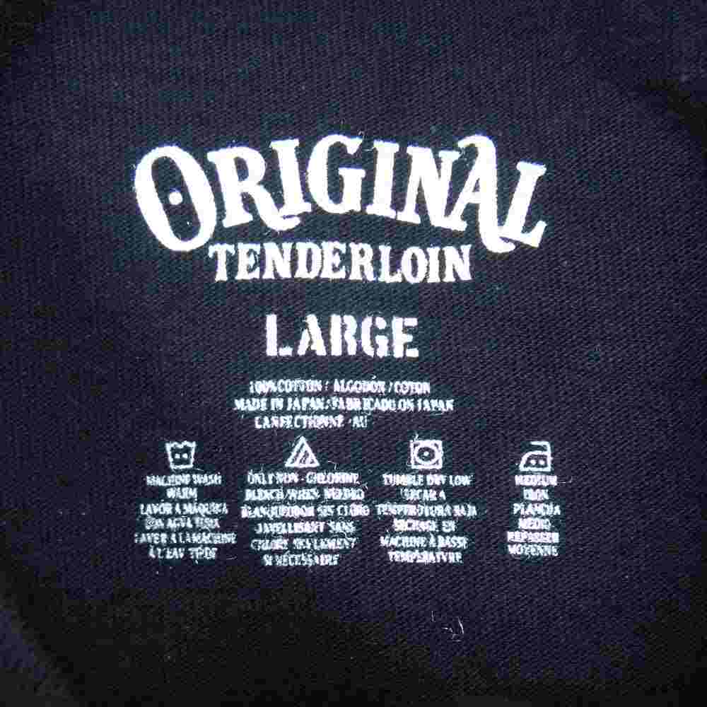 TENDERLOIN テンダーロイン TEE ロゴ グラデーション Tシャツ ブラック系 L【美品】【中古】