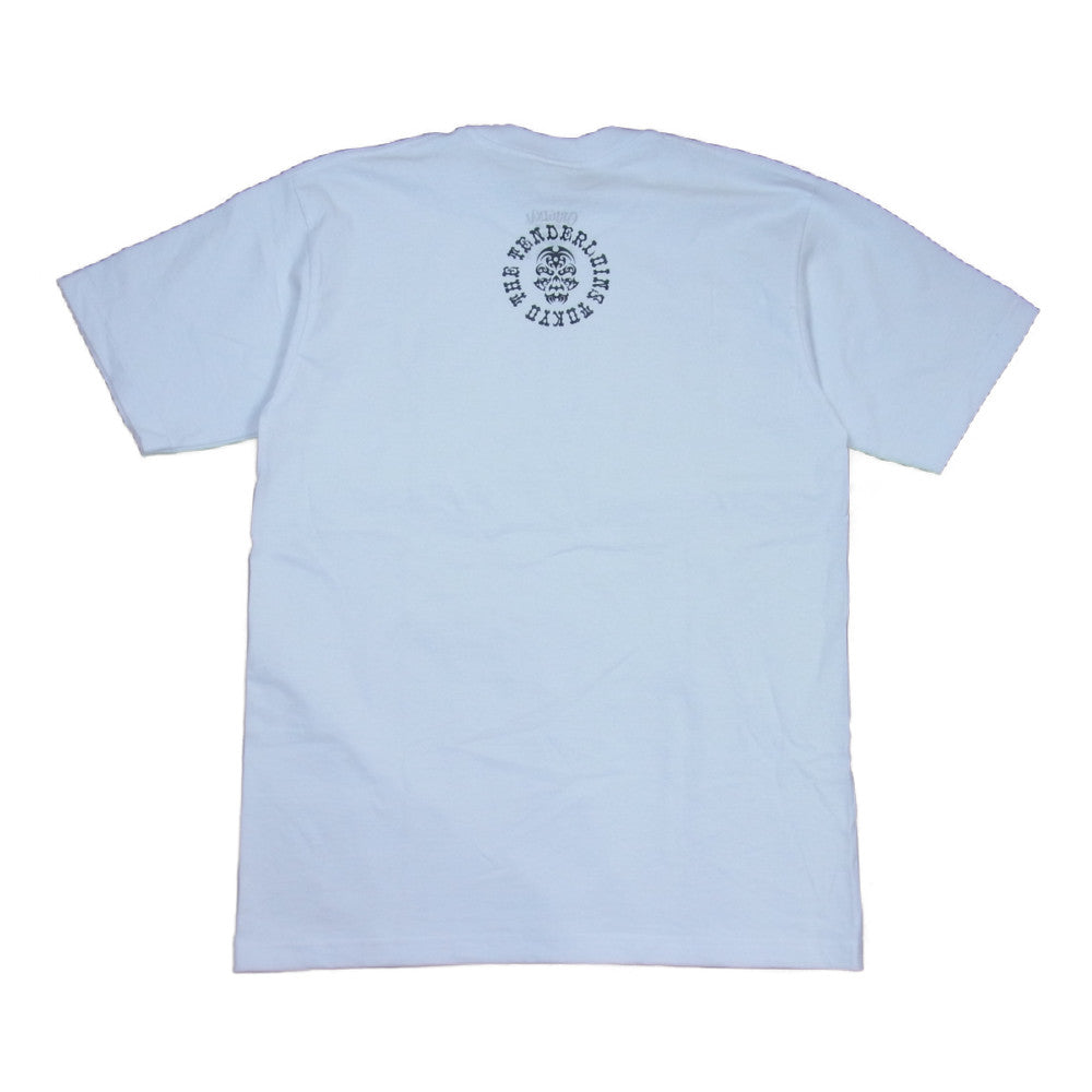 TENDERLOIN テンダーロイン T-TEE QB MADE IN STILL OCCUPIED JAPAN ボルネオスカル プリント 半袖 Tシャツ ホワイト系 L【美品】【中古】