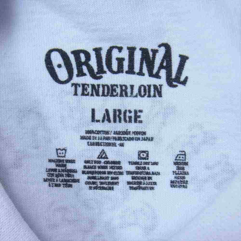 TENDERLOIN テンダーロイン T-TEE QB MADE IN STILL OCCUPIED JAPAN ボルネオスカル プリント 半袖 Tシャツ ホワイト系 L【美品】【中古】