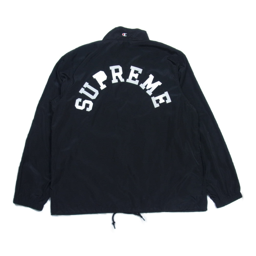 Supreme シュプリーム × Champion Half Zip Pullover チャンピオン ハーフ ジップ プルオーバー ジャケット ブラック系 L【中古】