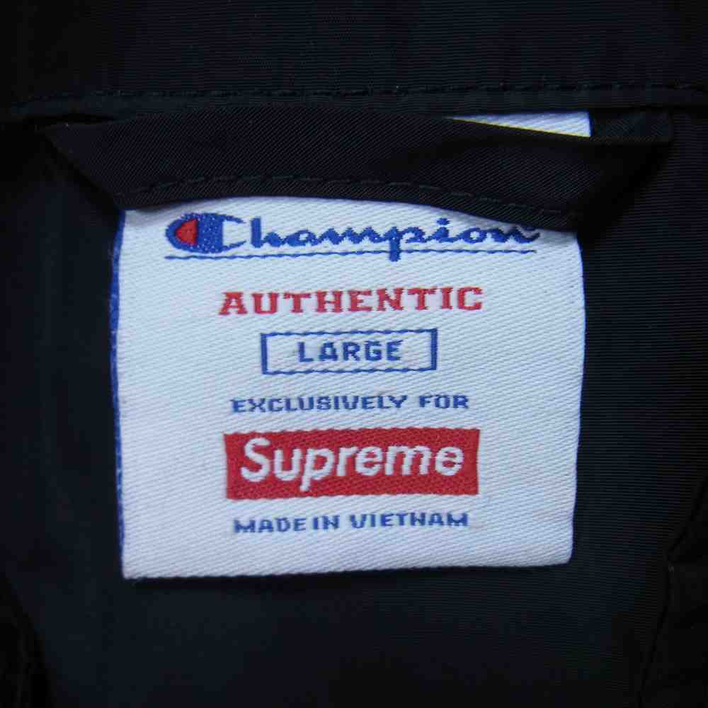 Supreme シュプリーム × Champion Half Zip Pullover チャンピオン ハーフ ジップ プルオーバー ジャケット ブラック系 L【中古】