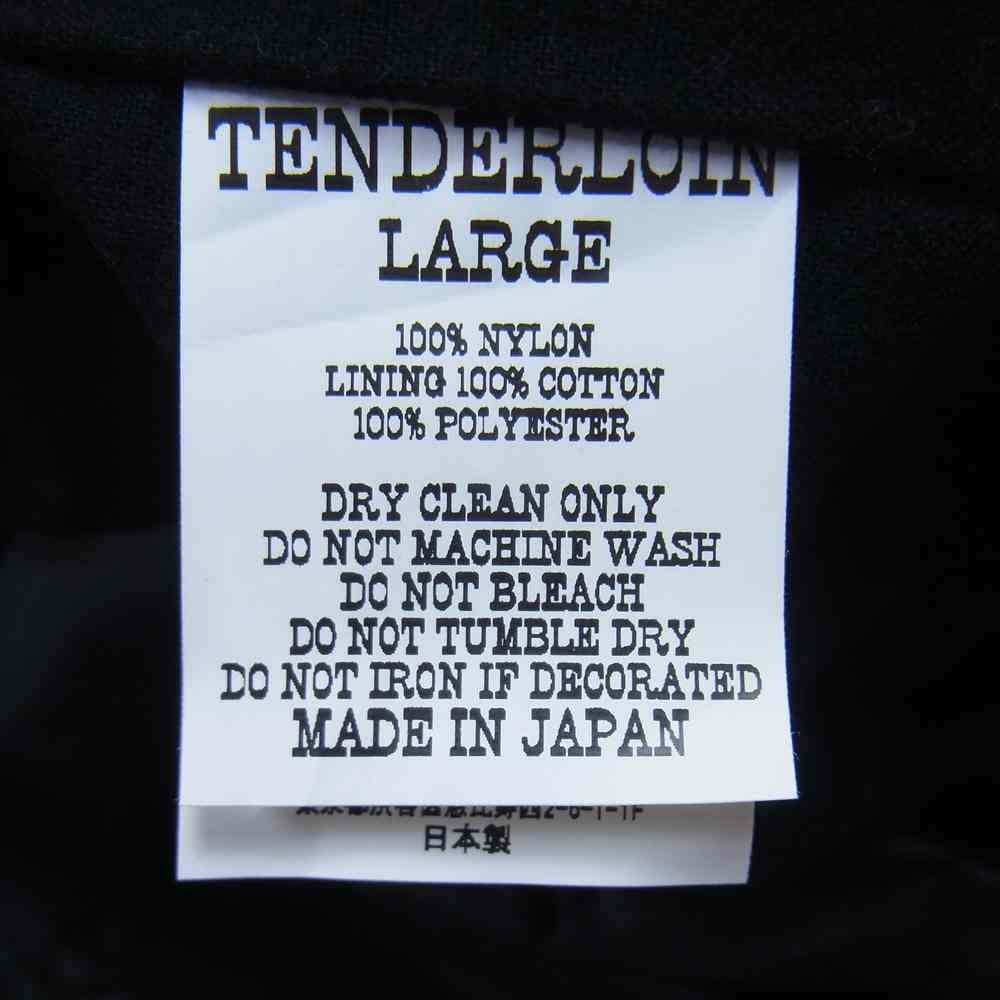 TENDERLOIN テンダーロイン COACH JKT QB グラフィック ロゴ ナイロン コーチジャケット ブラック系 L【極上美品】【中古】