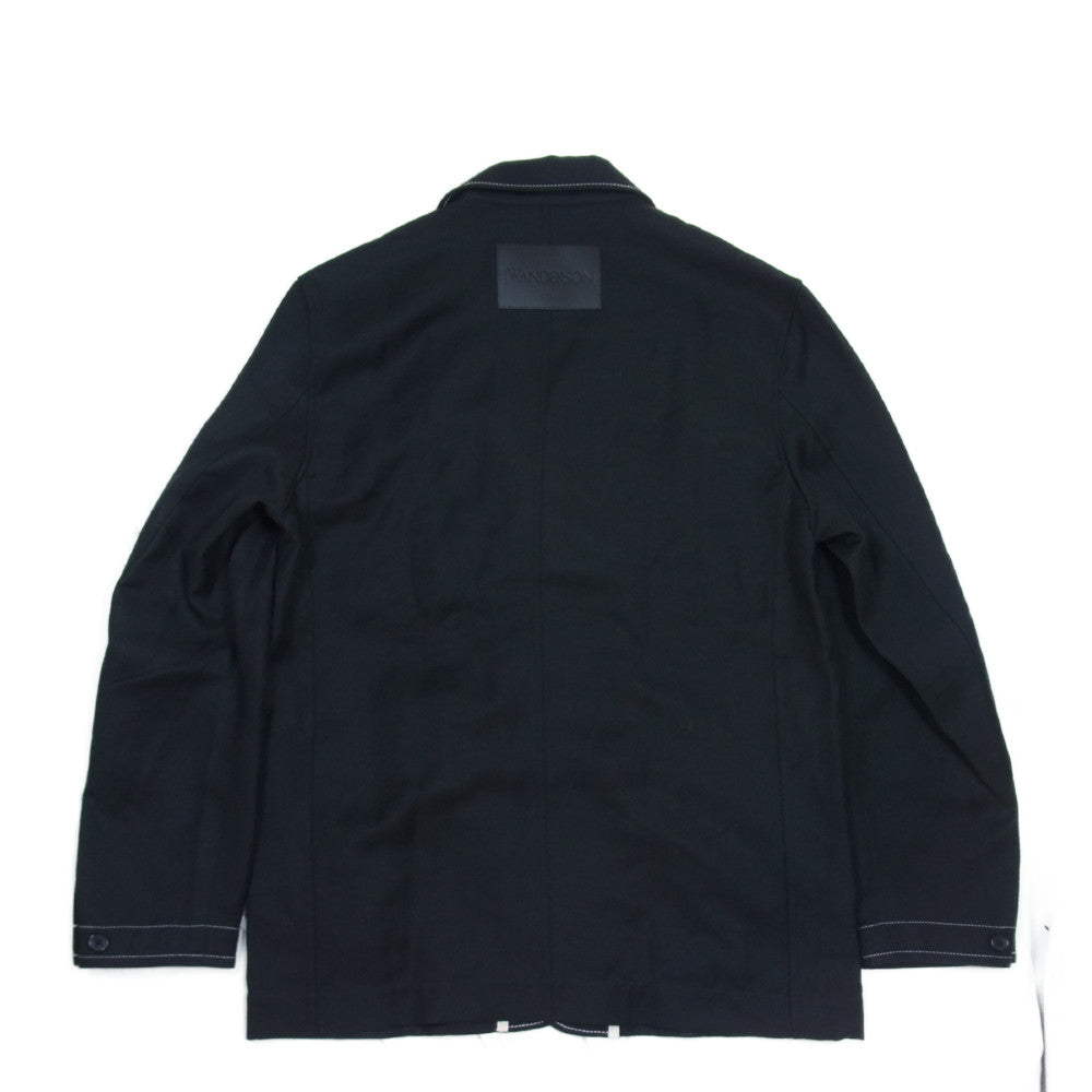 ジェイダブリュアンダーソン 204-2211-401-00 国内正規品 RELAXED WORKWEAR JACKET リラックス ワークウェア ジャケット ブラック系 46【極上美品】【中古】