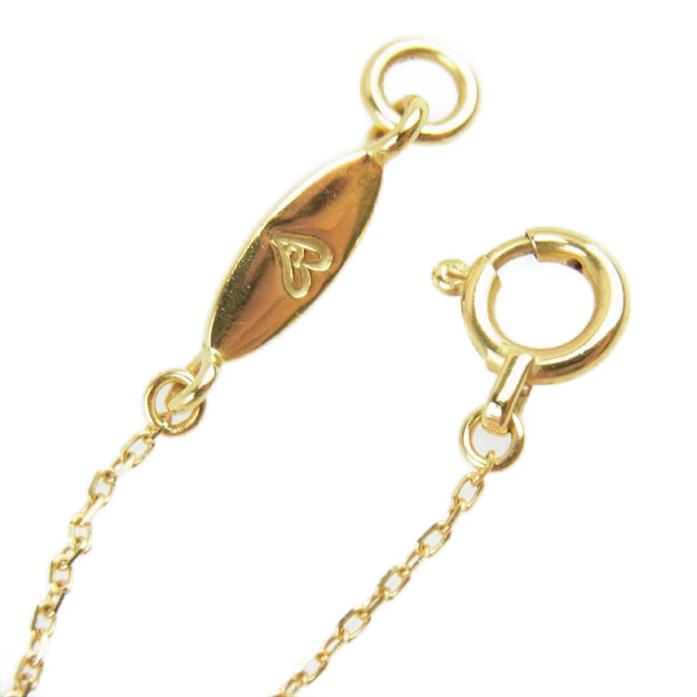 AHKAH アーカー K18YG H イニシャル ダイヤ パヴェセッティング ネックレス ゴールド系【中古】