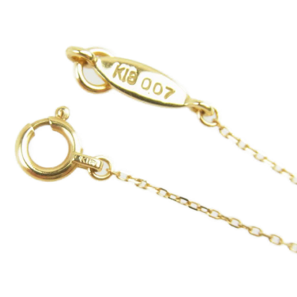 AHKAH アーカー K18YG H イニシャル ダイヤ パヴェセッティング ネックレス ゴールド系【中古】