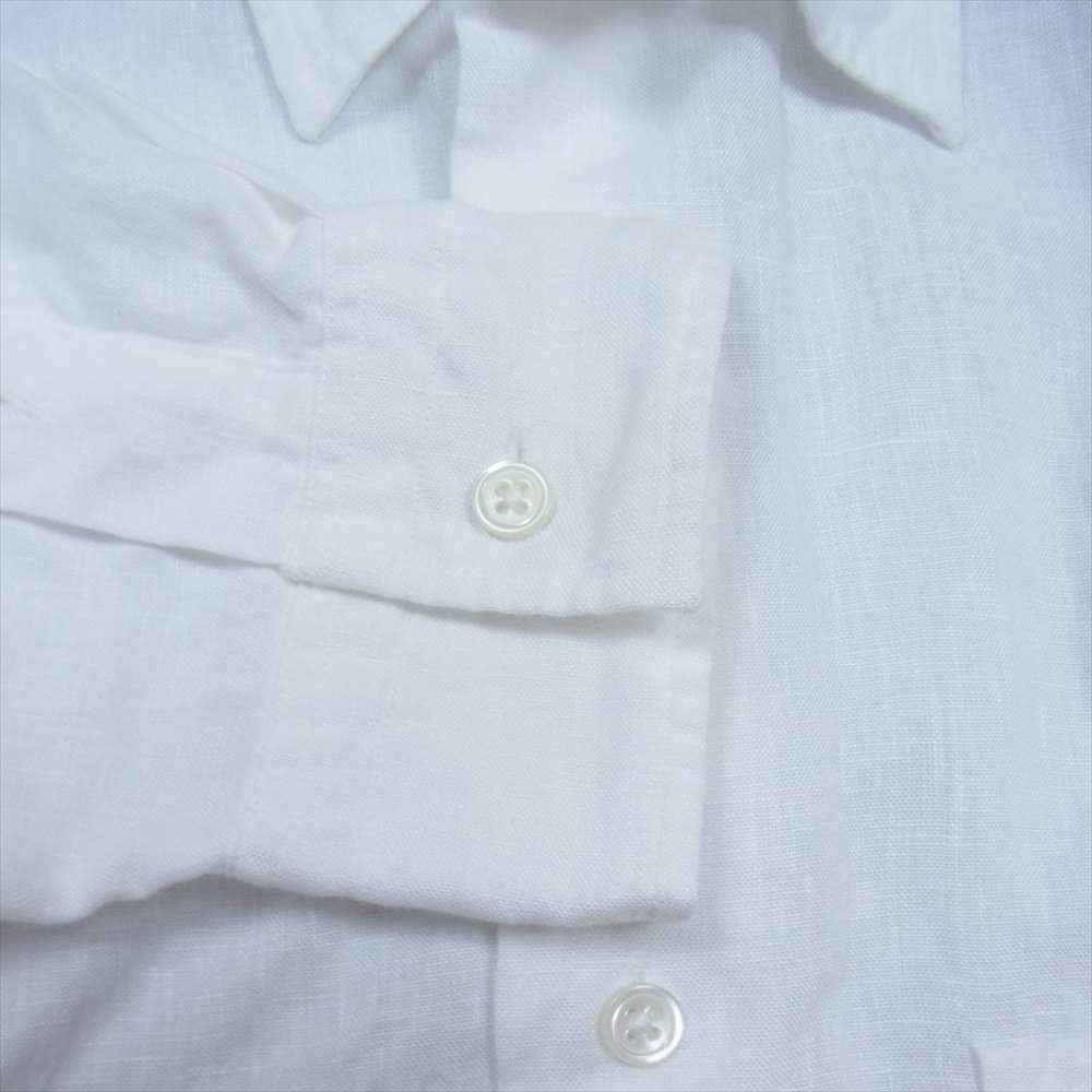 PORTER CLASSIC ポータークラシック ROLL UP LINEN SHIRT ロールアップ リネン 長袖 シャツ ホワイト系 M【中古】